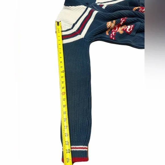 The J. Peterman Company  Small 100% Cotton vintage-style Cowichan knit zip-up - Picture 14 of 14